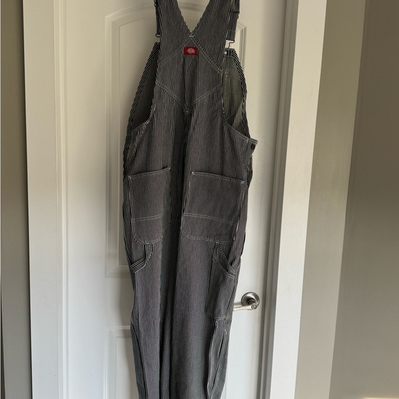 Brand New Dickies Black/White Striped Bib Overalls, 32X30 - Picture 9 of 10